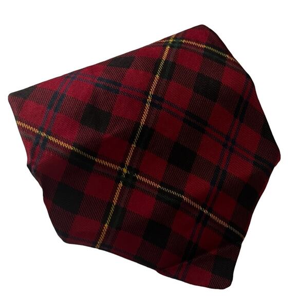Liberty of London Red Plaid Tartan Necktie Silk USA Made Classic Men's Tie - Picture 1 of 8